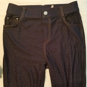 Blue jean capri leggings